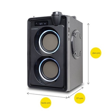 ЗДАНИЕ ДИНАМИК РАДИОКОЛОНКА Bluetooth 20 Вт USB SD AUX 3600 мАч ЧЕРНЫЙ