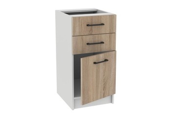 Szafka stojąca z dwiema szufladami TESA 40x82 cm biały/dąb sonoma modułowa