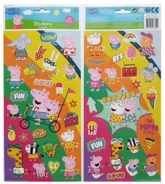 NAKLEJKI ŚWINKA PEPPA 50 SZTUK ZESTAW NAKLEJEK