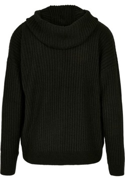 C5E026 CZARNY SWETER ROZPINANY Z KAPTUREM URBAN CLASSICS L