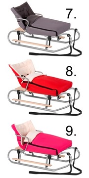 Детские сани с спальным мешком + спинка + ноги