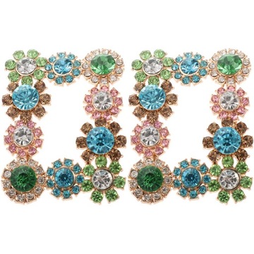 Украшение кристаллами для обуви и цветами, 2 шт.