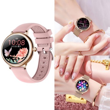 Inteligentny zegarek CF80 Tętno Różowy silikonowy