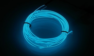 Światłowód EL WIRE LED Taśma Ambient 1M Ice Blue