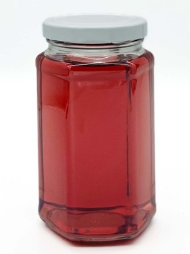 24x SŁOIKi SŁOIK SZEŚCIOKĄTNY 385ml Z ZAKRĘTKAMI