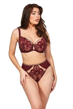 -XL- KrisLine Selena burgund stringi wysokie