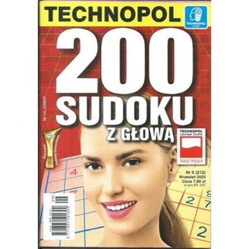 Krzyżówki 200 SUDOKU Z GŁOWĄ 9/2023 TECHNOPOL