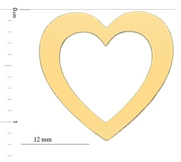 Złota zawieszka serduszko na łańcuszek PR. 585