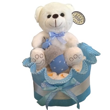TORT Z PIELUCH PAMPERS 3 PREZENT CHRZEST ROCZEK