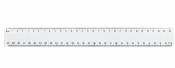 Linijka przeźroczysta 30 cm plastikowa