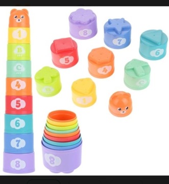 KUBECZKI DO UKŁADANIA PIRAMIDKA MIŚ