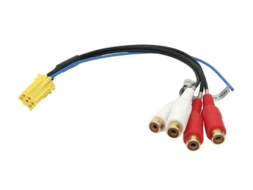 ISO wtyk MINI LINE OUT żółty + 4xRCA przód, tył