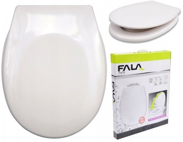 СИДЕНЬЕ ДЛЯ УНИТАЗА WAVE МЕДЛЕННО ЗАКРЫВАЮЩЕЕСЯ, ЖЕСТКОЕ, СЪЕМНЫЕ ПЕТЛИ, WAVE 75470