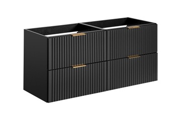 CZARNA SZAFKA ŁAZIENKOWA POD UMYWALKĘ 120 CM