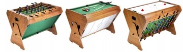 СТОЛ ДЛЯ ФУТБОЛЬНЫХ ИГР 3 В 1 БИЛЬЯРД HUMBER UMBER GAMES КОРИЧНЕВЫЙ ДУБ