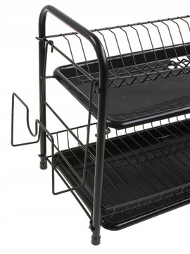 ПОДДОН ДЛЯ СУШКИ ПОСУДЫ 2X ГОРИЗОНТАЛЬНЫЙ МЕТАЛЛ. ЧЕРНЫЙ