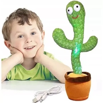 ИНТЕРАКТИВНАЯ ИГРУШКА КАКТУС ПОВТОРЯЕТ КАКТУС ПОВТОРЫ + LED