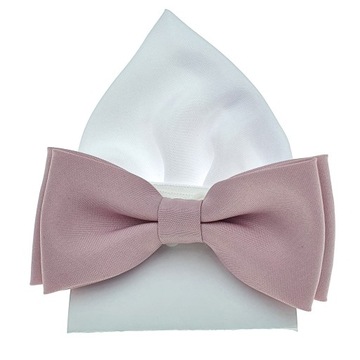 ТЕМНО-ПУДРОВО-РОЗОВЫЙ ДЕТСКИЙ ГАЛСТУК С КАРМАНОМ В КЛЕТКУ