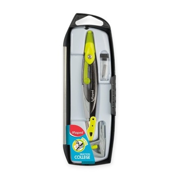 Cyrkiel Maped z grafitem 3 elementy różne kolory