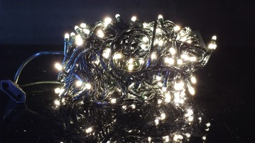 LAMPKI CHOINKOWE 200 LED CIEPŁY BIAŁY WEW/ZEW 15 M