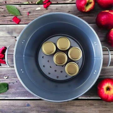 Бойлер из оцинкованной стали, 40 см, крышка, сито, кастрюля, прочная оцинкованная кастрюля, 39 л.