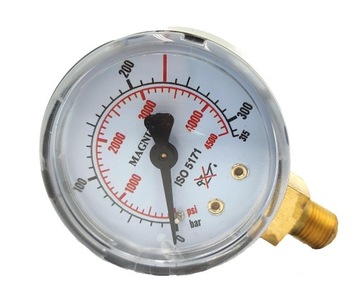 Manometr AR/CO2 M50R 0-315 bar 1/8 cala butlowy