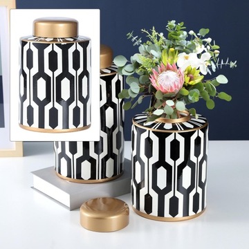 Фарфоровая подставка для растений из имбирной банки Керамическая ваза для цветов 17см x 17см x 28см