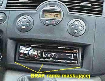 Renault SCENIC - 2 2003-2009 Маскирующая рамка 1DIN