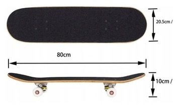 Скейтборд в сборе 80 см 7 слоев клена SMILE