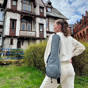 Чехол для укулеле 23 дюйма водонепроницаемый серый футляр