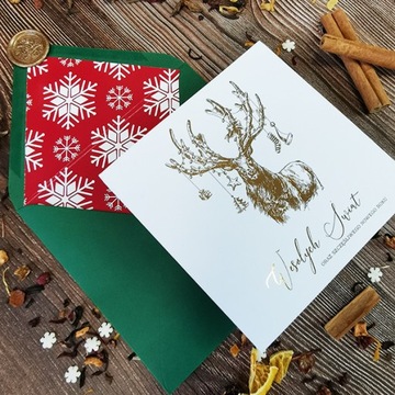 Рождественские Открытки Корпоративный Логотип Поздравления Позолоченные