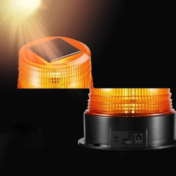 OBROTOWA LAMPA OSTRZEGAWCZA KOGUT LED BŁYSKU SŁONECZNEGO PODSTAWĄ MAGNETYCZ