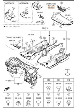 OE MAZDA VLOŽKA VYPLNĚNÍ POLIČKA KUFR MX-5 N248688MX