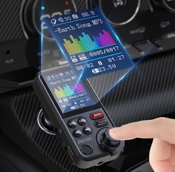 АВТОМОБИЛЬНЫЙ ПЕРЕДАТЧИК BLUETOOTH FM БЫСТРОЕ ЗАРЯДНОЕ УСТРОЙСТВО QC 3.0 2x USB MP3 SD