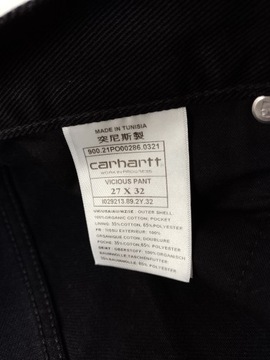 spodnie jeans męskie CARHARTT VICIOUS PANT 27/32 czarne