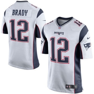 Męska koszulka piłkarska Patriots #12 Tom Brady w kolorze granatowym