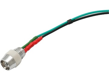 Kontrolka LED 5mm 12V żółta z przewodem