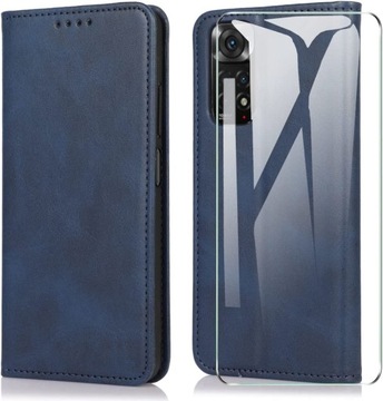Etui SKÓRZANE do XIAOMI REDMI NOTE 11 11s + SZKŁO