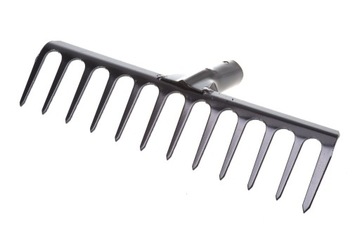 Grabie metalowe solidne czarne 12 zębów