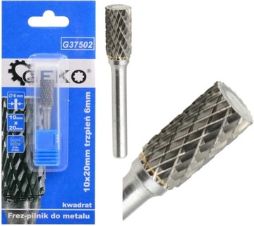 Frez-pilnik do metalu 10x20mm trzpień kwadrat 6mm
