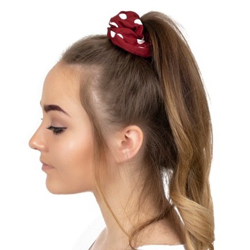 Резинка для волос SCRUNCCHIES с точками, КРАСНЫЙ