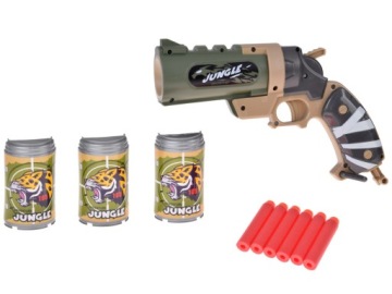 Pistolet на поролонові патрони + банки набір стрілецький для дітей ZA5981