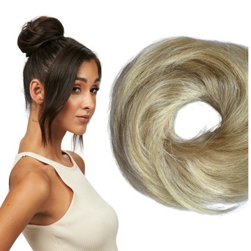 Włosy naturalne na gumce kok wypełniacz dopinka messy bun koczek 7 KOLORÓW