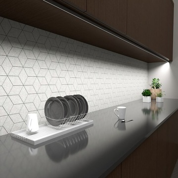 Профиль TRILINE-MINI BLACK 2м для светодиодов + 2 цоколя