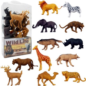 DZIKIE ZWIERZĘTA SAFARI FIGURKI WILD DUŻY ZESTAW