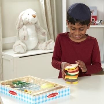 MelissaandDoug Бутерброды для детей Деревянный набор ИГРУШКА ДЛЯ РЕБЕНКА