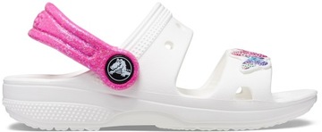 БЕЛЫЕ САНДАЛИИ CROCS CLASSIC С УКРАШЕНИЕМ S.22/23 C6