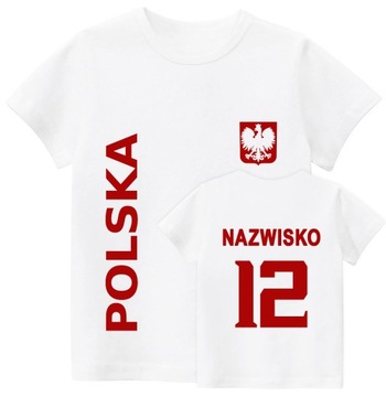 KOSZULKA PIŁKARSKA POLSKA DOWOLNE IMIĘ NUMER XL