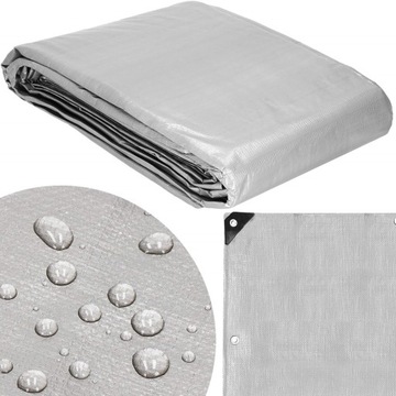 КРЕЗЕНТ 3x4м СЕРЫЙ УСИЛЕННЫЙ 210G ПРОЧНОЕ ПОКРЫТИЕ ТОЛЩАЯ ПЛАСТИНА