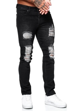 Joggery Džínsy Pánske džínsové nohavice roztrhané